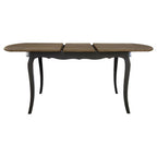 Dark Grey Bayur Wood Dining Table with Natural Wood Top | Loire