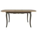 Dark Grey Bayur Wood Dining Table with Natural Wood Top | Loire