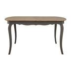 Dark Grey Bayur Wood Dining Table with Natural Wood Top | Loire