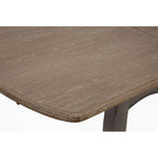 Dark Grey Bayur Wood Dining Table with Natural Wood Top | Loire