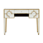Mirrored Glass Console Table with Five Drawers and Crystal Style Knobs | Knightsbridge