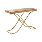 Brown Glass Top Console Table with Gold Iron Frame | Kensington Townhouse