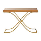 Brown Glass Top Console Table with Gold Iron Frame | Kensington Townhouse