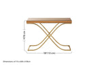 Brown Glass Top Console Table with Gold Iron Frame | Kensington Townhouse