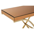 Brown Glass Top Console Table with Gold Iron Frame | Kensington Townhouse