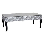 Silve Rectangular Coffee Table with Smoked Glass Detail | Soho