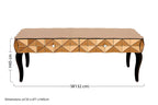 Geometric Coffee Table with 3D Glass Detail with Black and Copper Finish | Soho