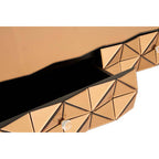 Geometric Coffee Table with 3D Glass Detail with Black and Copper Finish | Soho