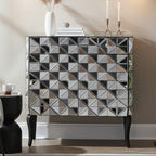 2 Door Silver Finish Sideboard | Soho