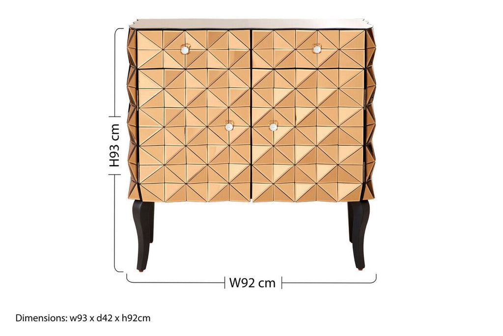 2 Door Copper Finish Sideboard | Soho