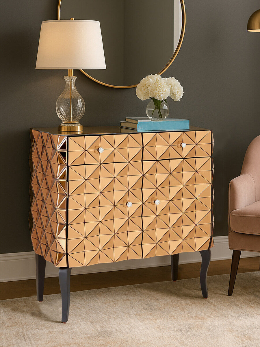 2 Door Copper Finish Sideboard | Soho