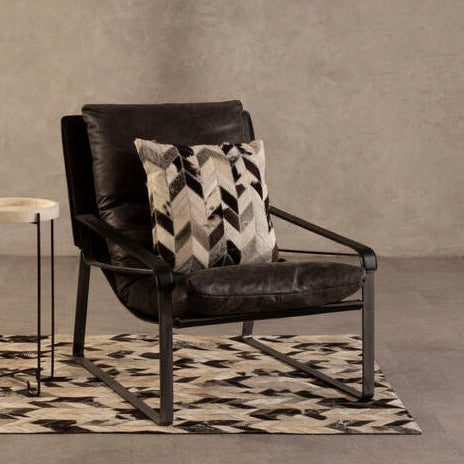 Dark Brown Leather Lounge Chair | Hoxton