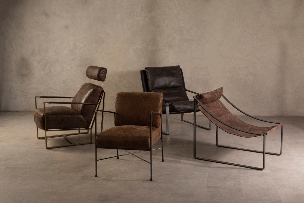 Dark Brown Leather Lounge Chair | Hoxton