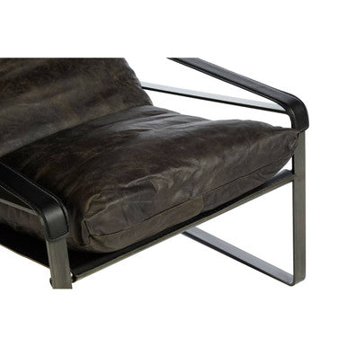 Dark Brown Leather Lounge Chair | Hoxton