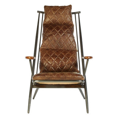 Genuine Brown Leather Chair | Hoxton