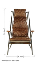 Genuine Brown Leather Chair | Hoxton