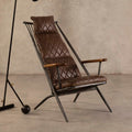 Genuine Brown Leather Chair | Hoxton