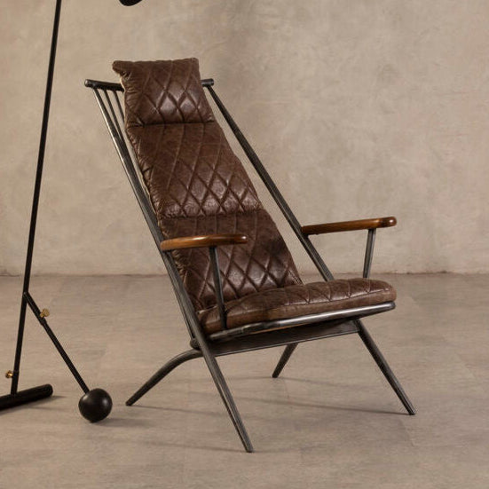 Genuine Brown Leather Chair | Hoxton