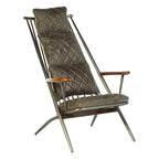 Genuine Grey Leather Chair | Hoxton