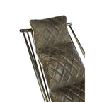 Genuine Grey Leather Chair | Hoxton