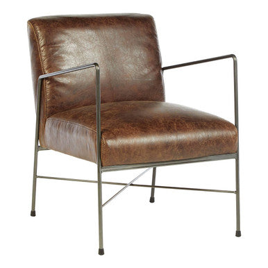 Brown Leather Lounge Chair | Hoxton