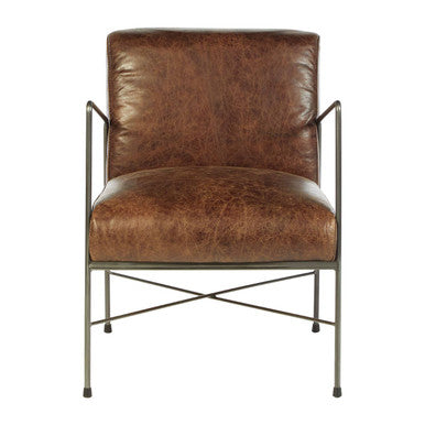 Brown Leather Lounge Chair | Hoxton