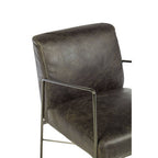 Grey Leather Lounge Chair | Hoxton