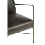 Grey Leather Lounge Chair | Hoxton