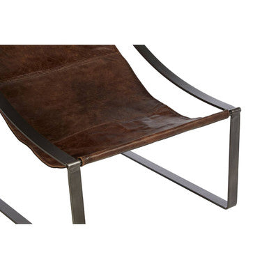 Brown Leather Sling Chair | Hoxton