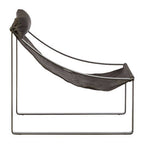Antique Black Leather Sling Chair | Hoxton