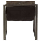 Antique Black Leather Sling Chair | Hoxton