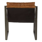 Genuine Light Brown Leather Sling Chair | Hoxton