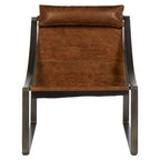 Genuine Light Brown Leather Sling Chair | Hoxton