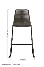 Grey Rope Bar Chair | Sisal
