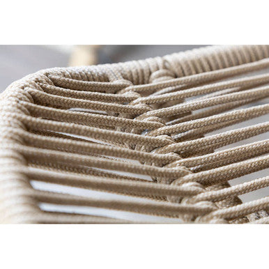 Latte Rope Lounge Chair and Footstool | Sisal