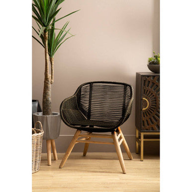 Black Rope Armchair | Sisal