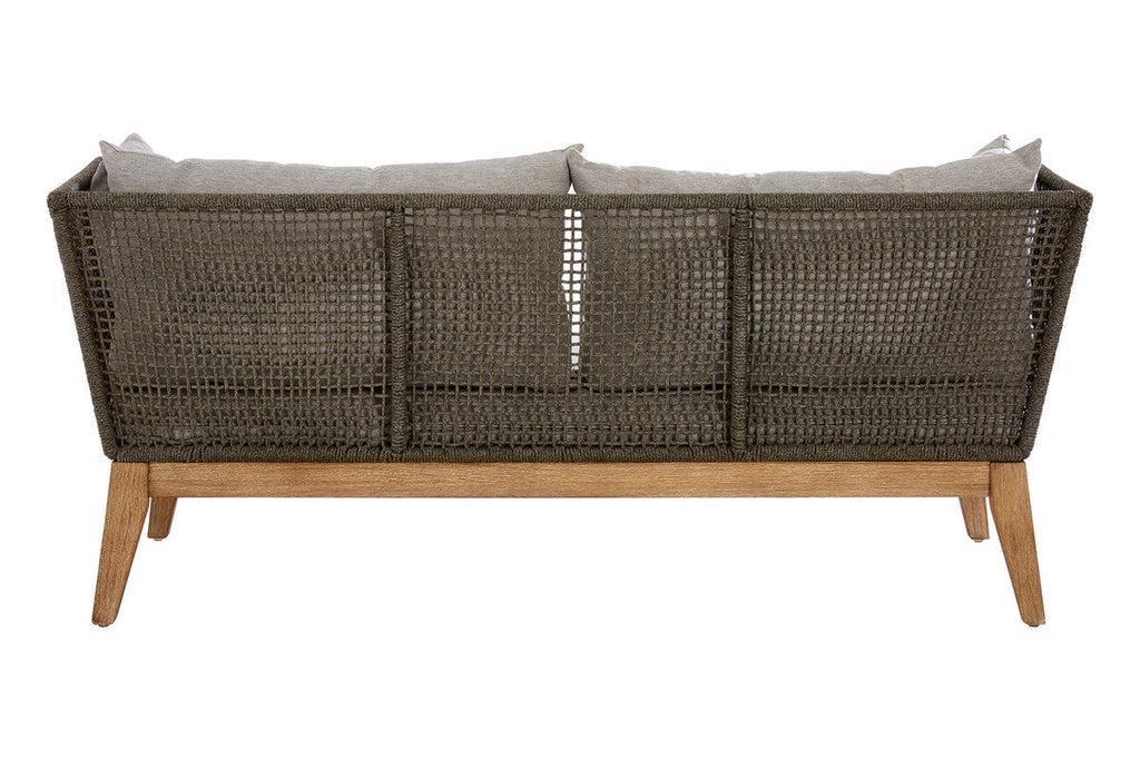 3 Seater Grey Sofa with Wooden Legs | Opus