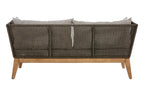 3 Seater Grey Sofa with Wooden Legs | Opus