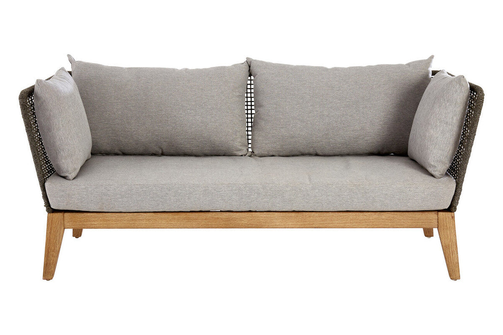 3 Seater Grey Sofa with Wooden Legs | Opus