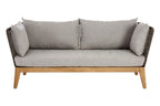 3 Seater Grey Sofa with Wooden Legs | Opus