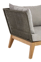 3 Seater Grey Sofa with Wooden Legs | Opus
