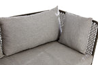 3 Seater Grey Sofa with Wooden Legs | Opus