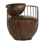 Brown Leather Swivel Chair | Hoxton
