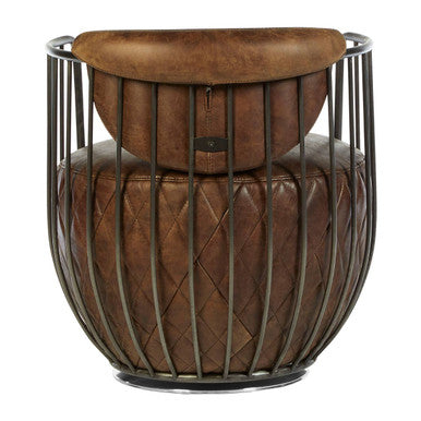Brown Leather Swivel Chair | Hoxton