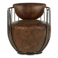 Brown Leather Swivel Chair | Hoxton