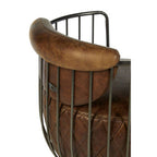 Brown Leather Swivel Chair | Hoxton