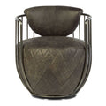 Dark Grey Leather Swivel Chair | Hoxton