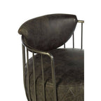 Dark Grey Leather Swivel Chair | Hoxton
