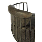 Dark Grey Leather Swivel Chair | Hoxton
