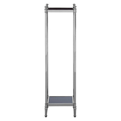 Black Mirrored Glass and Nickel Finish Plant Stand | Hoffmann